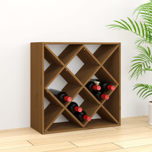 Wine Cabinet Honey Brown 62x25x62 cm Solid Wood Pine