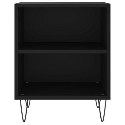 1 Bedside Cabinet Black 40x30x50 cm Engineered Wood